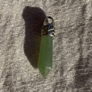 lithothérapie, pierres fines, pierres naturelles, bien-entre, bijoux, fait main, Pendentif Pointe - Aventurine