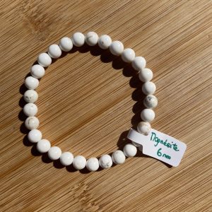 lithothérapie, pierres fines, pierres naturelles, bien-entre, bijoux, fait main, Bracelet Lou - Magnésite 6mm