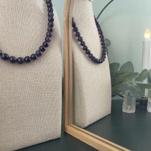 lithothérapie, pierres fines, pierres naturelles, bien-entre, bijoux, fait main, Collier bulle - Améthyste