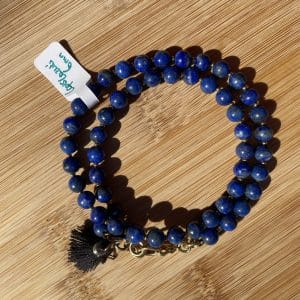 pierres fines pierres naturelles lithothérapie bijoux - Bracelet Louison - Lapis Lazuli 7mm
