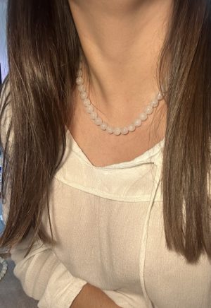 Collier Bulle - Quartz Rose 10mm