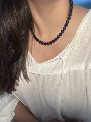 Collier Bulle - Améthyste 10mm