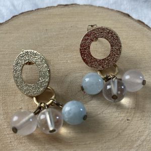 Aigue marine Quartz rose Cristal de Roche