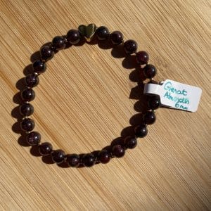 pierres fines pierres naturelles lithothérapie bijoux - Bracelet Christine - Grenat Almandin 6mm