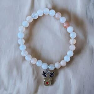 Bracelet Renne - Aventurine Pêche 6mm