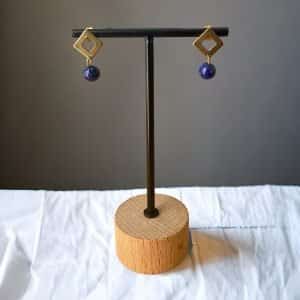 Boucles d'Oreilles Emmanuelle - Lapis Lazuli