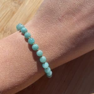pierres fines pierres naturelles lithothérapie bijoux - Bracelet Joyce - Amazonite "A" 6mm