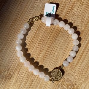 pierres fines pierres naturelles lithothérapie bijoux - Bracelet Marie - Quartz Rose 6mm