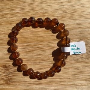 lithoth&eacute;rapie, pierres fines, pierres naturelles, bien-entre, bijoux, fait main, Bracelet Joyce - Grenat Hessonite 6mm