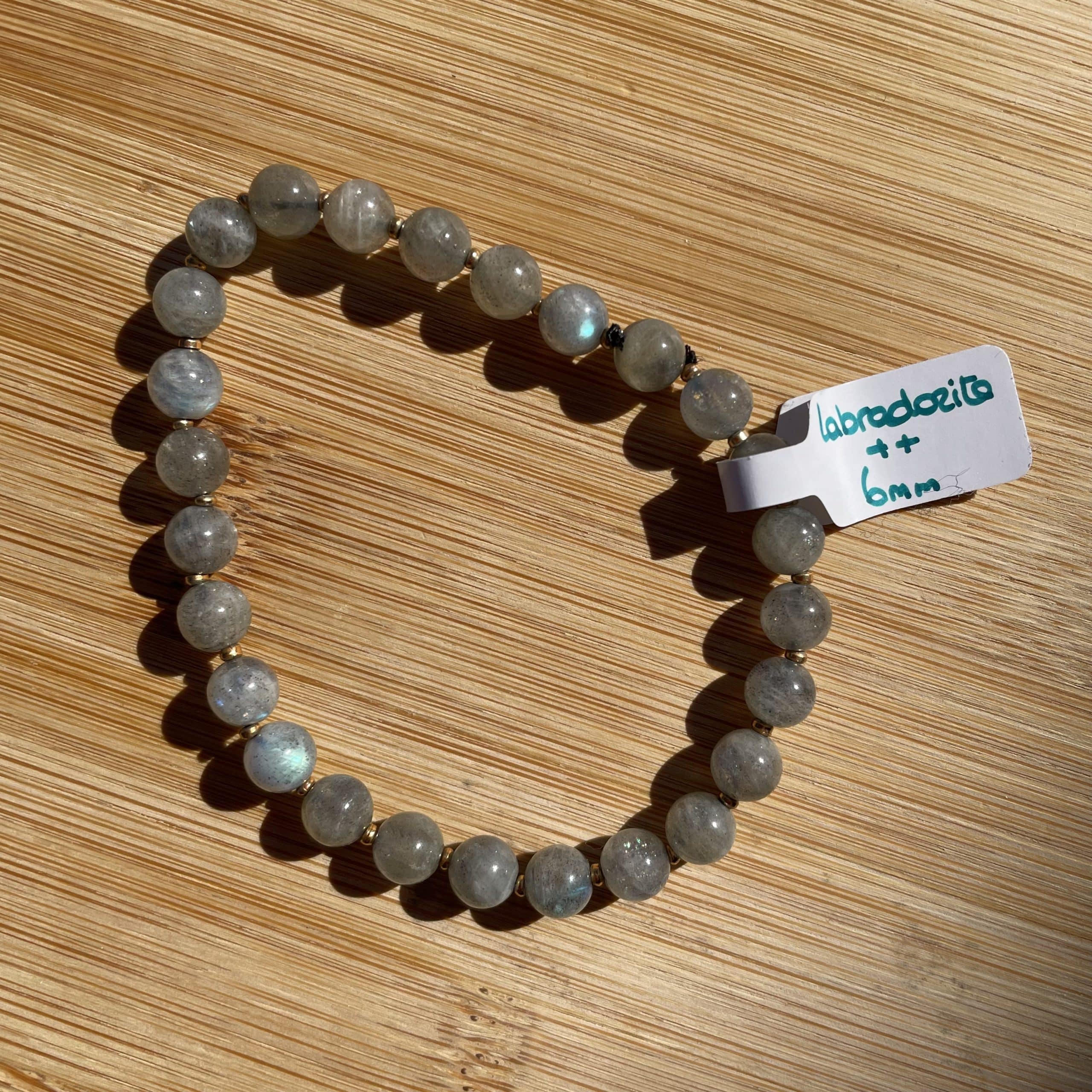 pierres fines pierres naturelles lithothérapie bijoux - Bracelet Joyce - Labradorite "A" 6mm