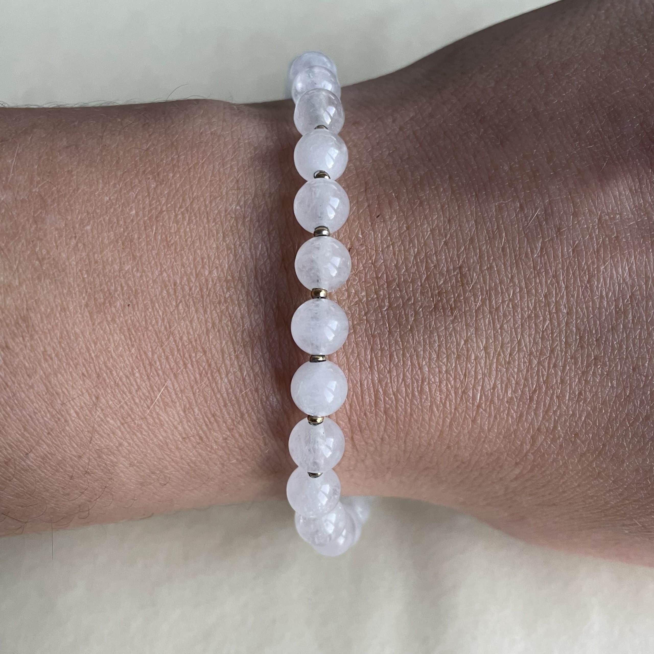 pierres fines pierres naturelles lithothérapie bijoux Bracelet Jade Blanc