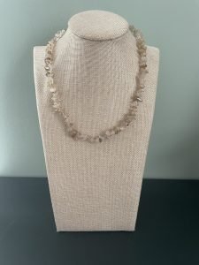 pierres fines pierres naturelles lithothérapie bijoux Collier Chips Quartz Rutile