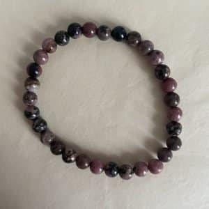 pierres fines pierres naturelles lithothérapie bijoux Bracelet Rhodonite