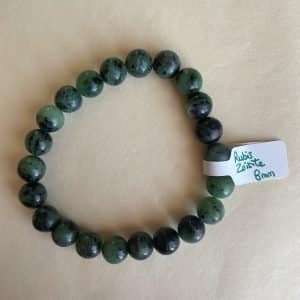 pierres fines pierres naturelles lithothérapie bijoux Bracelet Rubis Zoisite