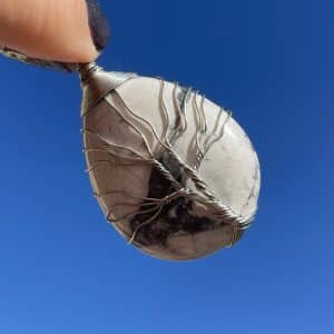 Pendentif Arbre de Vie - Bijoux - Lithothérapie - Pierres Fines - Pierres Naturelles - Howlite