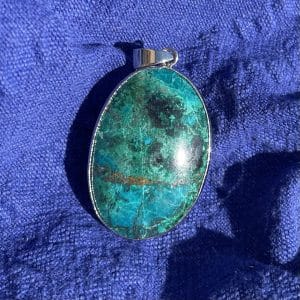 Pendentif - Chrysocolle - Bijoux - Lithothérapie - Pierres fines - Pierres Naturelles