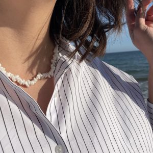 Collier - Bijoux - Lithothérapie - Pierres fines - Pierres Naturelles - Brisures - Jade Blanc
