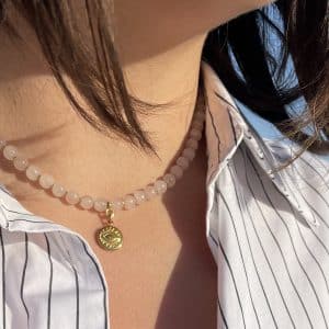 Collier Bella - Quartz Rose 6mm - Collier - Bijoux - Lithothérapie - Pierres fines - Pierres Naturelles