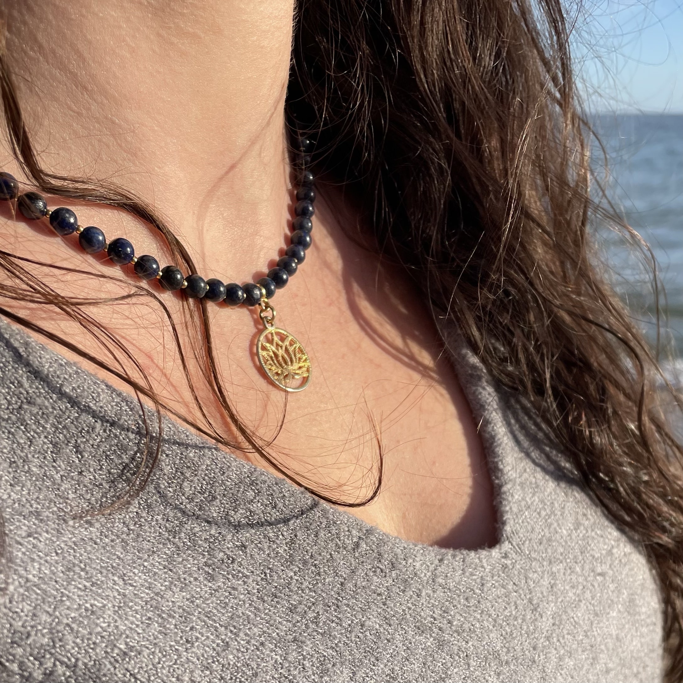 Collier Isabella - Lapis Lazuli - Collier - Bijoux - Lithothérapie - Pierres fines - Pierres Naturelles