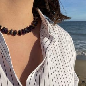 Collier - Bijoux - Lithothérapie - Pierres fines - Pierres Naturelles - Améthyste