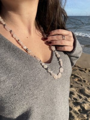 Collier Savanah - Quartz Rose - Collier - Bijoux - Lithothérapie - Pierres fines - Pierres Naturelles