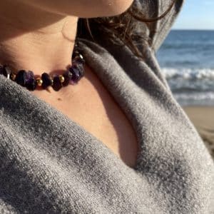 Collier - Bijoux - Lithothérapie - Pierres fines - Pierres Naturelles - Améthyste