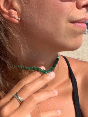Collier - Bijoux - Lithothérapie - Pierres fines - Pierres Naturelles - Brisures - Aventurine verte