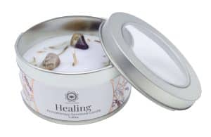 Bougie Parfumée - "Guérison" Améthyste et Lavande - 70g Aromathérapie / Lithothérapie