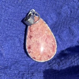 lithothérapie, pierres fines, pierres naturelles, bien-entre, bijoux, fait main, Pendentif - Rhodocrosite