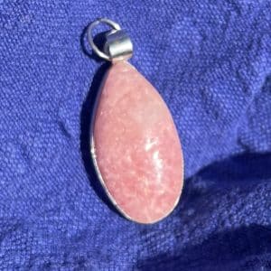 lithothérapie, pierres fines, pierres naturelles, bien-entre, bijoux, fait main, Pendentif - Rhodocrosite