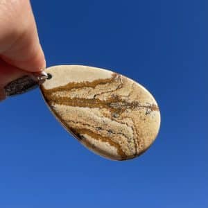 lithothérapie, pierres fines, pierres naturelles, bien-entre, bijoux, fait main, Pendentif - Jaspe Paysage