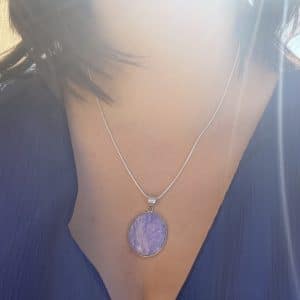 lithothérapie, pierres fines, pierres naturelles, bien-entre, bijoux, fait main, Pendentif - Charoïte