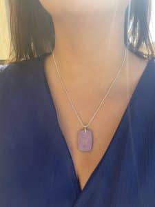 lithoth&eacute;rapie, pierres fines, pierres naturelles, bien-entre, bijoux, fait main, Pendentif - Purpurite