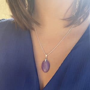 lithothérapie, pierres fines, pierres naturelles, bien-entre, bijoux, fait main, Pendentif - Purpurite