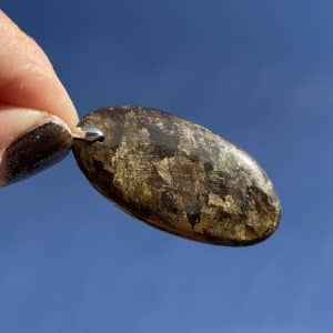 Bijoux - Lithothérapie - Pierres fines - Pierres Naturelles - Pendentif - Bronzite