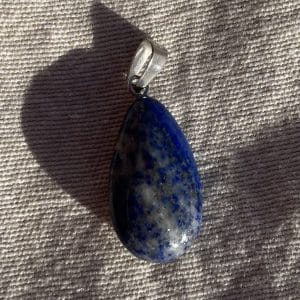 lithothérapie, pierres fines, pierres naturelles, bien-entre, bijoux, fait main, Pendentif Amande - Lapis lazuli