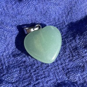 lithothérapie, pierres fines, pierres naturelles, bien-entre, bijoux, fait main, Pendentif Petit Coeur Aventurine