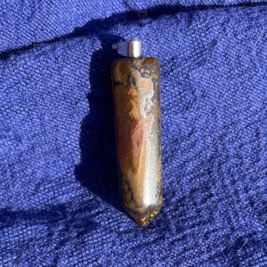 lithothérapie, pierres fines, pierres naturelles, bien-entre, bijoux, fait main, Pendentif Pointe - Oeil de Tigre