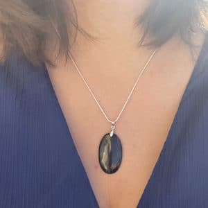 Bijoux - Lithothérapie - Pierres fines - Pierres Naturelles - Pendentif -Oeil de Faucon