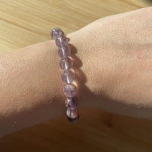lithothérapie, pierres fines, pierres naturelles, bien-entre, bijoux, fait main, Bracelet Lou - Auralite 8mm