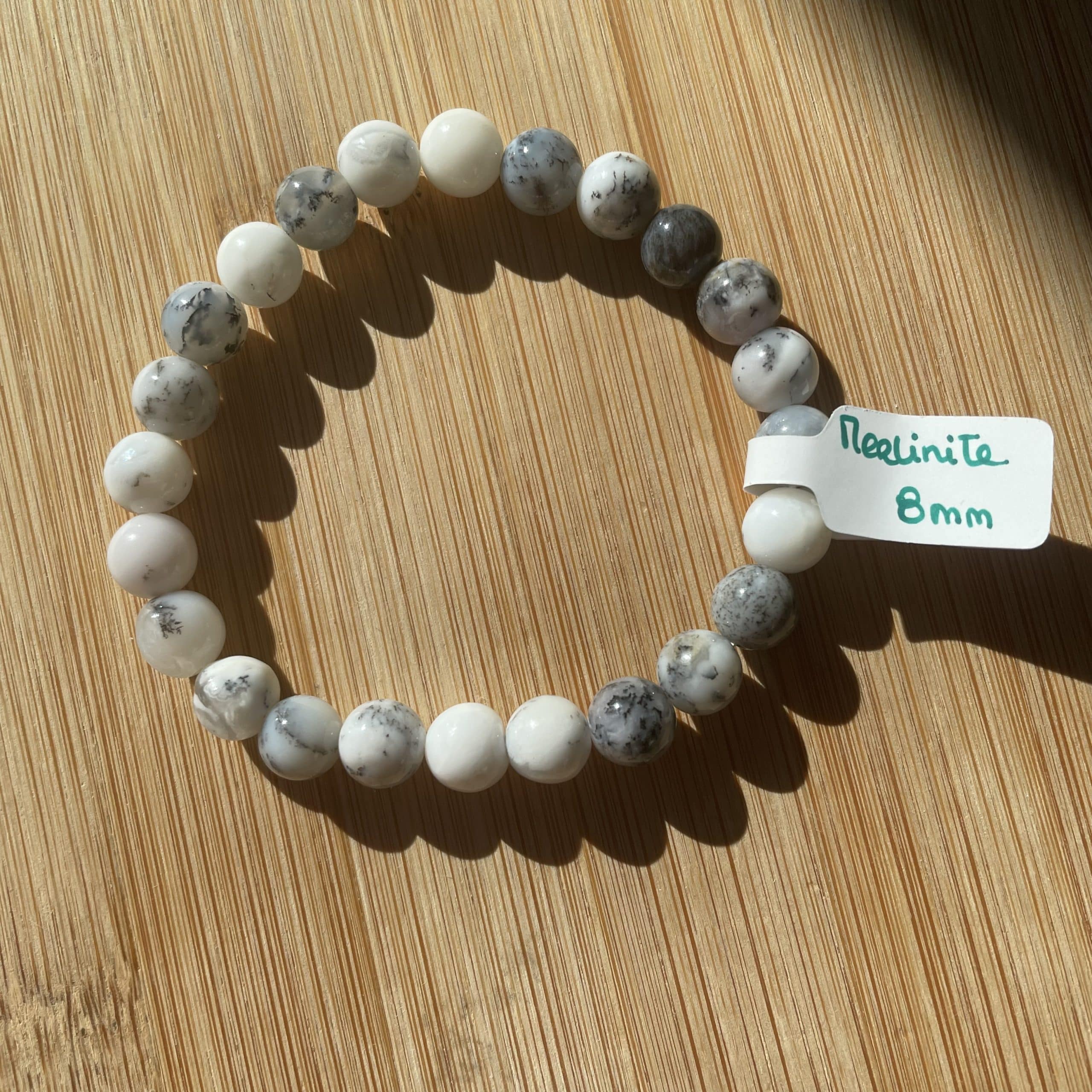 lithothérapie, pierres fines, pierres naturelles, bien-entre, bijoux, fait main, Bracelet Lou - Merlinite 8mm