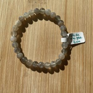 lithothérapie, pierres fines, pierres naturelles, bien-entre, bijoux, fait main, Bracelet Lou - Pierre de Lune Grise 6mm