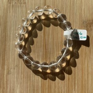 lithothérapie, pierres fines, pierres naturelles, bien-entre, bijoux, fait main, Bracelet Lou - Cristal de Roche 10mm