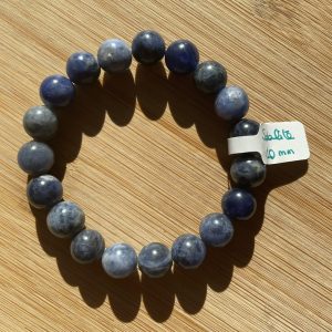 lithothérapie, pierres fines, pierres naturelles, bien-entre, bijoux, fait main, Bracelet Lou - Sodalite 10mm