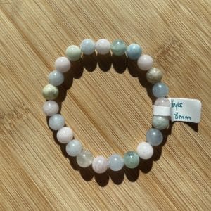 lithothérapie, pierres fines, pierres naturelles, bien-entre, bijoux, fait main, Bracelet Lou - Béryls 8mm