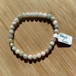 lithothérapie, pierres fines, pierres naturelles, bien-entre, bijoux, fait main, Bracelet Lou - Béryls 6mm