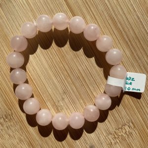 lithothérapie, pierres fines, pierres naturelles, bien-entre, bijoux, fait main, Bracelet Lou - Quartz Rose 10mm