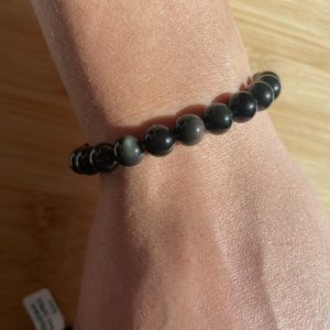 Bracelet Lou - Obsidienne Oeil Céleste 8mm
