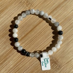 lithothérapie, pierres fines, pierres naturelles, bien-entre, bijoux, fait main, Bracelet Lou - Quartz Tourmaline 6mm