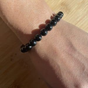 lithothérapie, pierres fines, pierres naturelles, bien-entre, bijoux, fait main, Bracelet Lou - Tourmaline 8mm